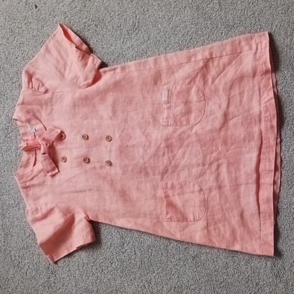 ToTo Heros Simple&Nature Orange Sherbert Linen Shift - Picture 1 of 6